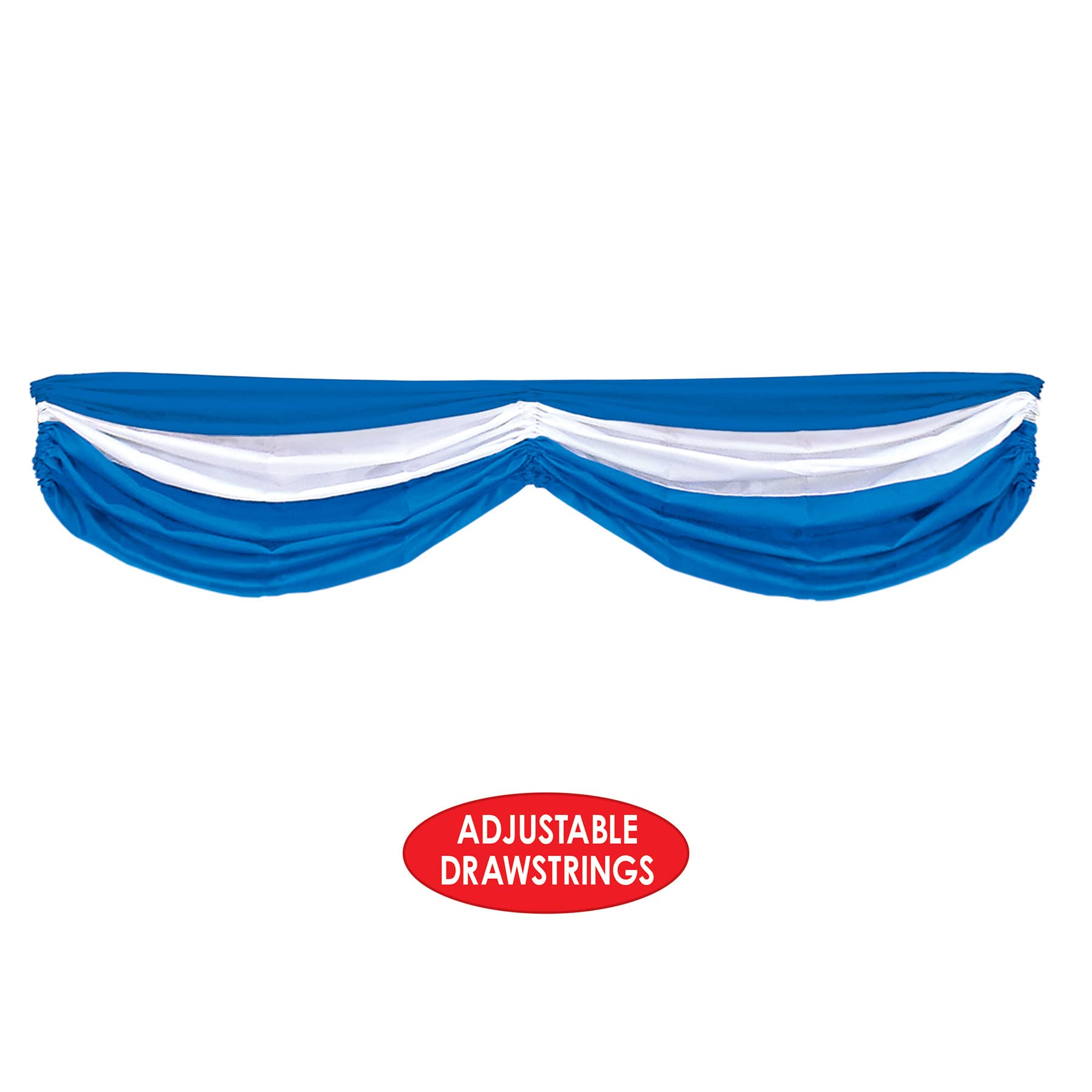 Beistle S50948BWAZ2 Wimpelkette aus Stoff, blau/weiß