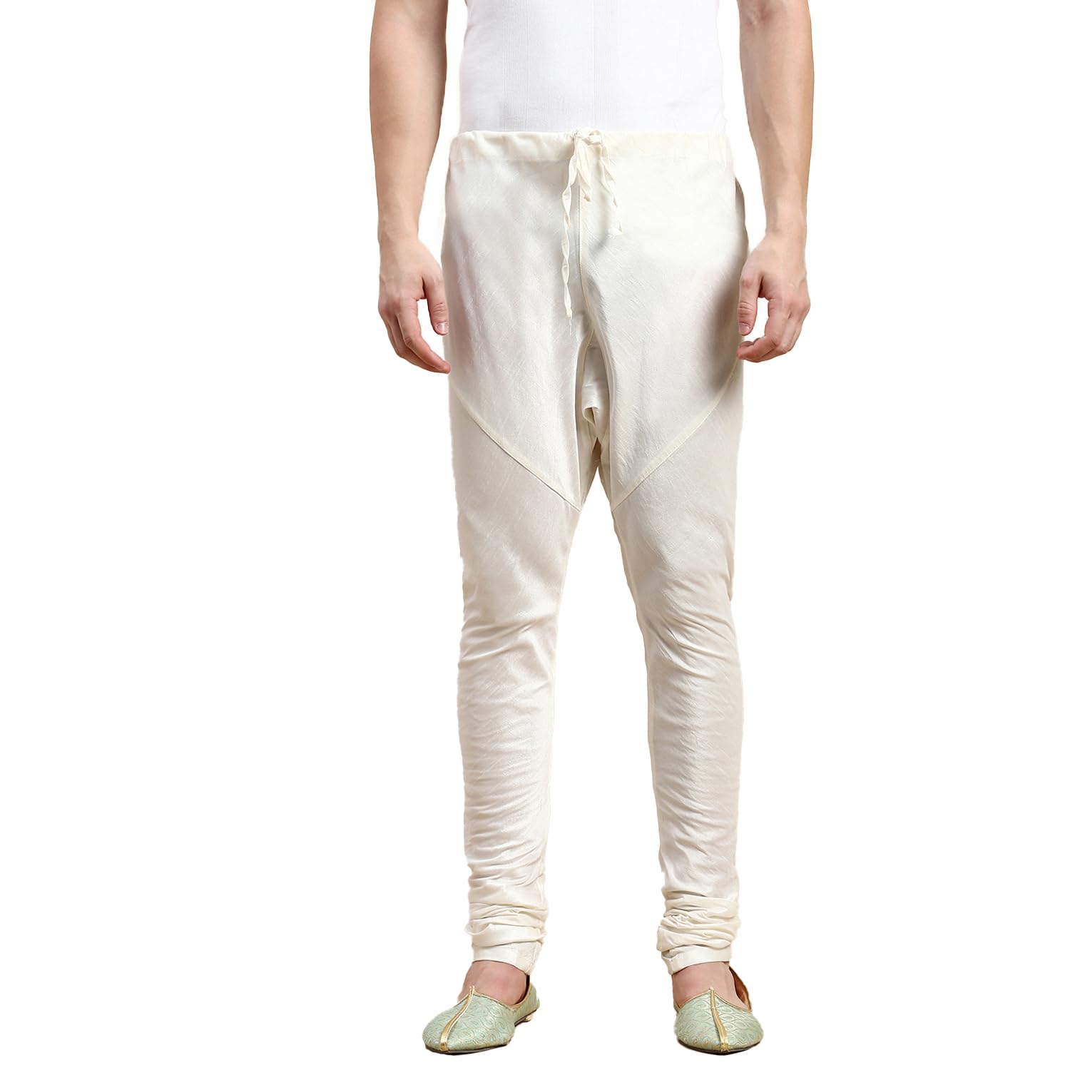 sanwara Men's Art Silk Pyjamas in Solid Beige from-picture-23