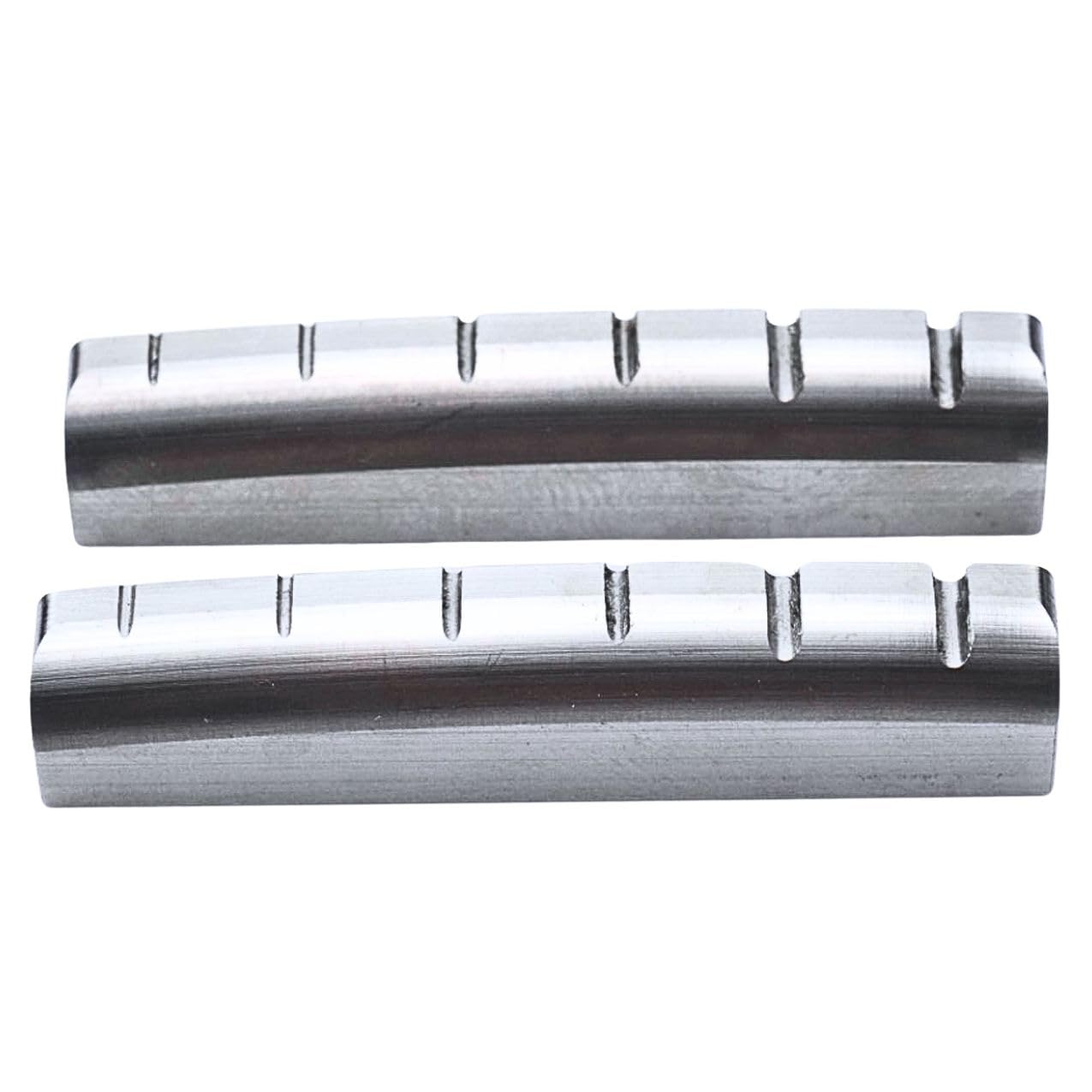 KHLESBY 2PCS 43mm Height Adjustable Titanium Alloy Guitar Nut Replacement for Gibson Les Paul LP SG Style Electric or Acoustic Guitars (43 * 6mm For LP Guitar)