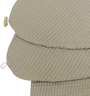HOBEA-Germany Stillkissen XXL Lagerungskissen Schwangerschaftskissen Seitenschläferkissen groß (Waffelmuster Taupe, Bezug für Stillkissen)