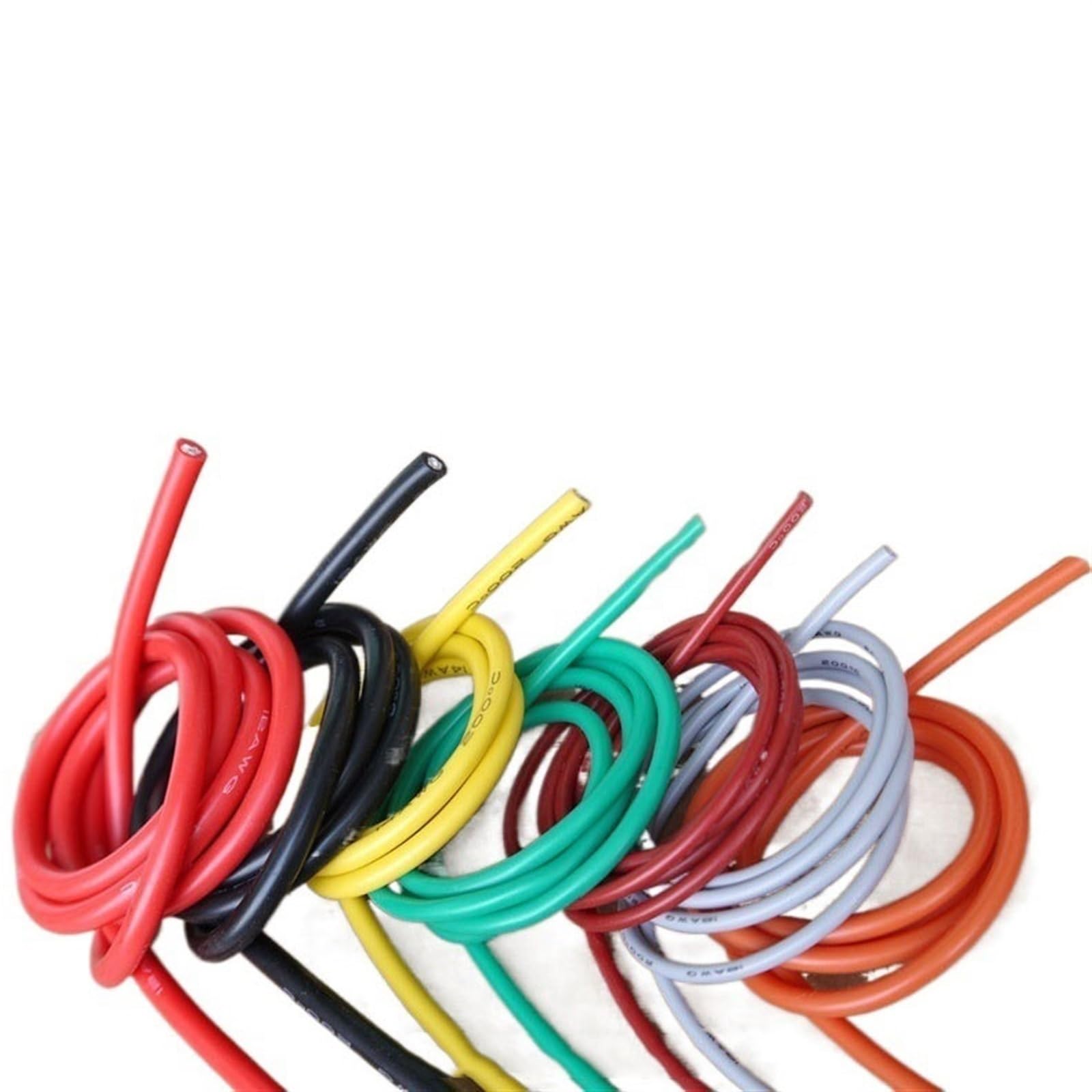 Outdoor Extension 26 AWG Flexible Silicone Model Cable OD 1.5mm Tinned Copper Wire 30/0.08mm Solar sheathed(Color:26 AWG White)