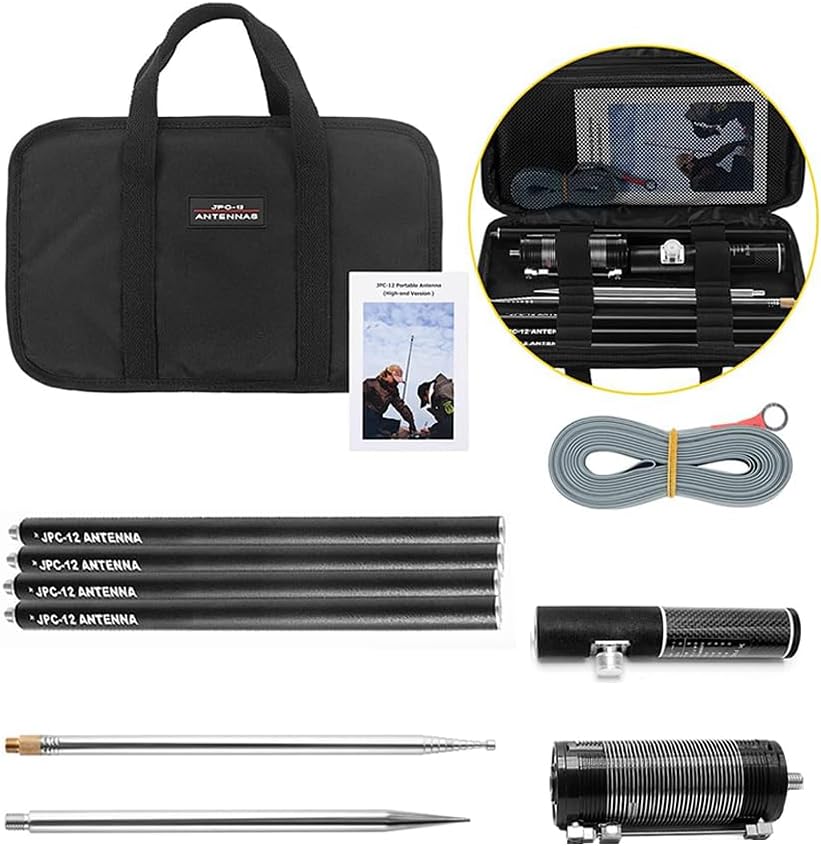 Portable Short Wave Antenna JPC-12 HF Antenna for Ham Radio PAC 12,Full Band Shortwave Radio Antenna 7mhz-50mhz