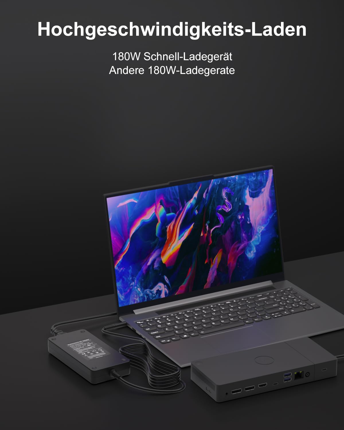 180W Cargador para DELL Dock WD15 WD19 WD19S WD22TB4 K20A001 D6000 | Dell D6000S Dockingstation Business Monitor Dock K17A001 Thunderbolt Dock WD19TB WD19TBS TB15 TB16 TB18DC K16A K16A001