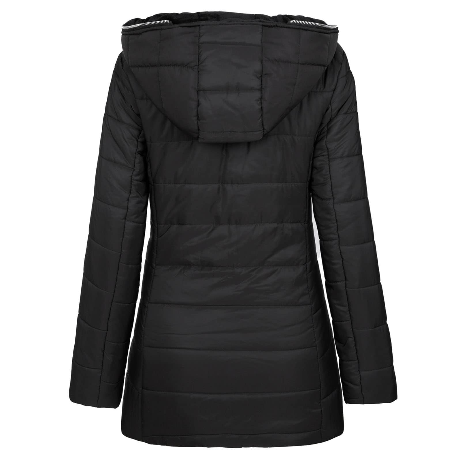 ORANDESIGNE Cappotti Pelliccia Donna Cappotto Cappuccio Giacca Calda Giubbotto Trapuntato Cappotto Elegante Giacca Invernale Cappotti Lunghi con Tasca