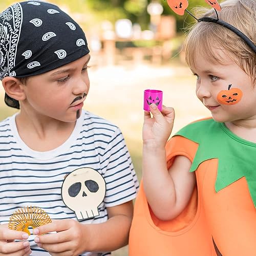 Miniatura 5 de ArtCreativity Jack-O-Lantern - Muelles helicoidales de calabaza de plástico en varios colores, golosinas de Halloween sin dulces, recuerdos de
