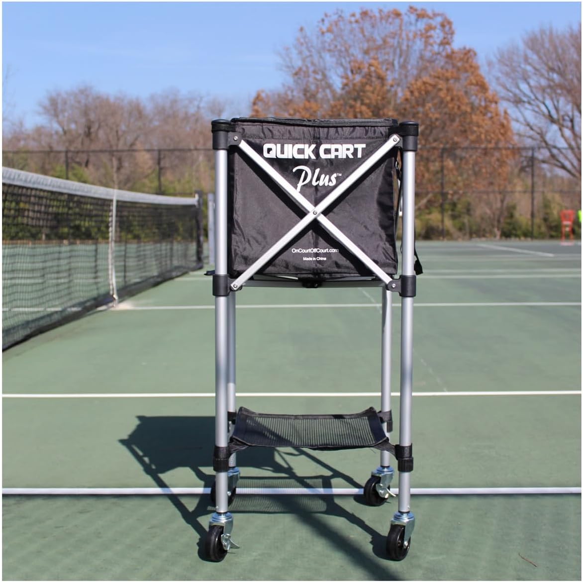 Oncourt Offcourt Quick Cart Plus - Portable Canvas Tennis Ball Cart with Bag