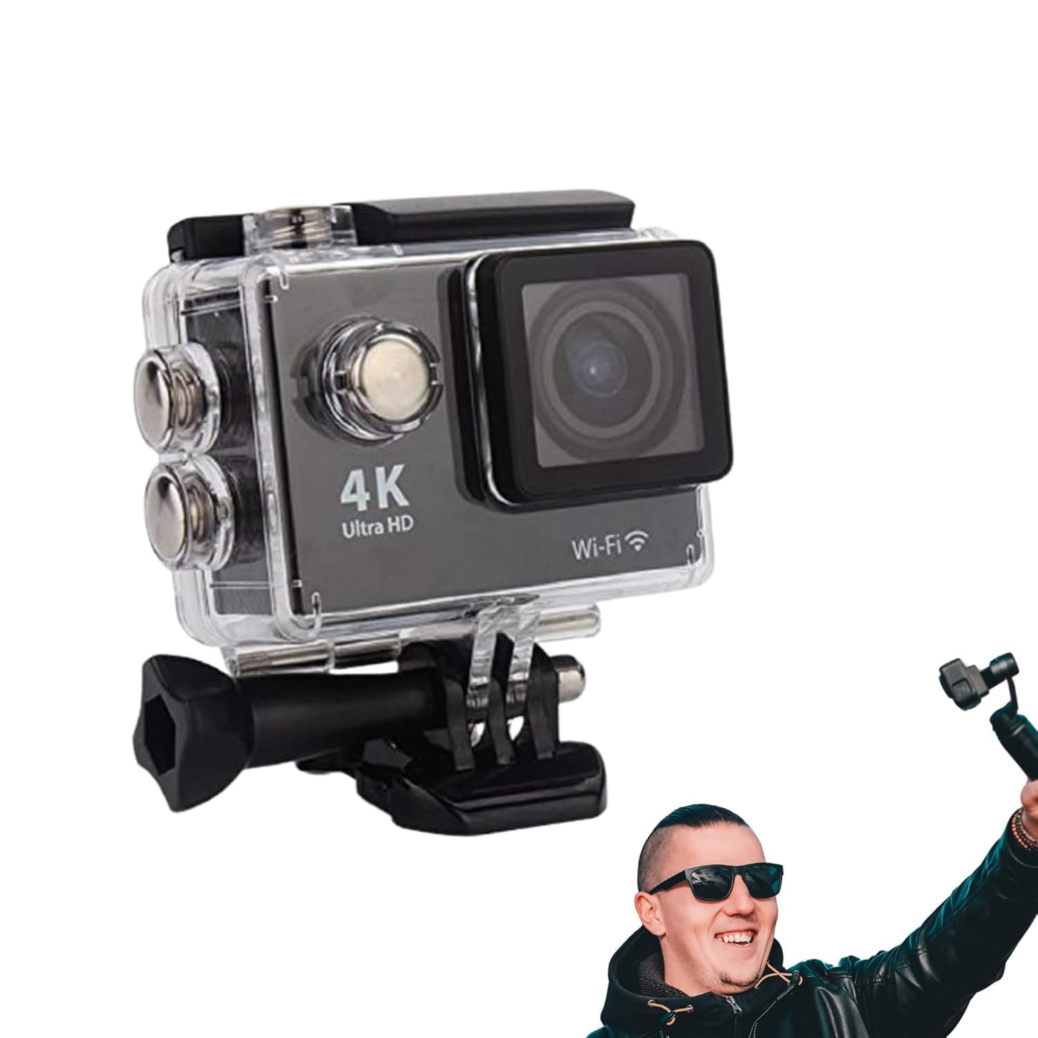 Enfogo 𝟏𝟓-𝐘𝐞𝐚𝐫 𝐖𝐚𝐫𝐫𝐚𝐧𝐭𝐲 -Ultra HD 4K Action Camera | Sports Cam | 170° Wide-Angle Lens | WiFi | Motion Detection | Waterproof | 1080p Video | Vlogging & Adventure Cam-picture-12