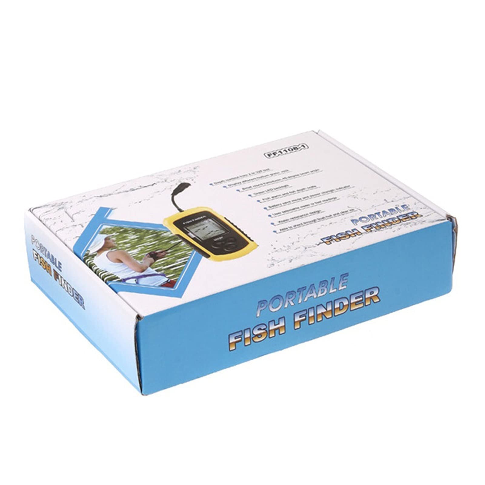 Podwodna Echosonda, Sonar. LCD Fishers Fishing with Echo Sounder Finder Electronic Tackle