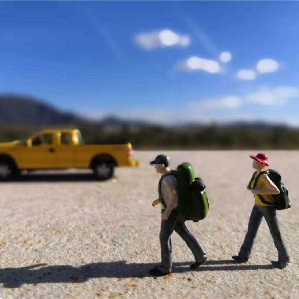 Lot De 4 Figurines Ouvriers Du Bâtiment 1:64 - Miniatures Maçons Avec Casques Et Outils, Pour Décors Trains, Dioramas, Maquettes