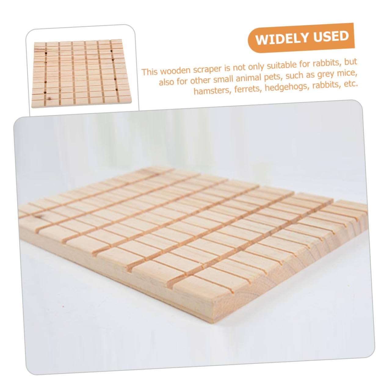 DECHOUS Piastra per Levigatura in Legno per Piccoli Animali Domestici Accessorio per Conigli Levigatrice per Animali in Legno per Topi Grigi Criceti Furetti