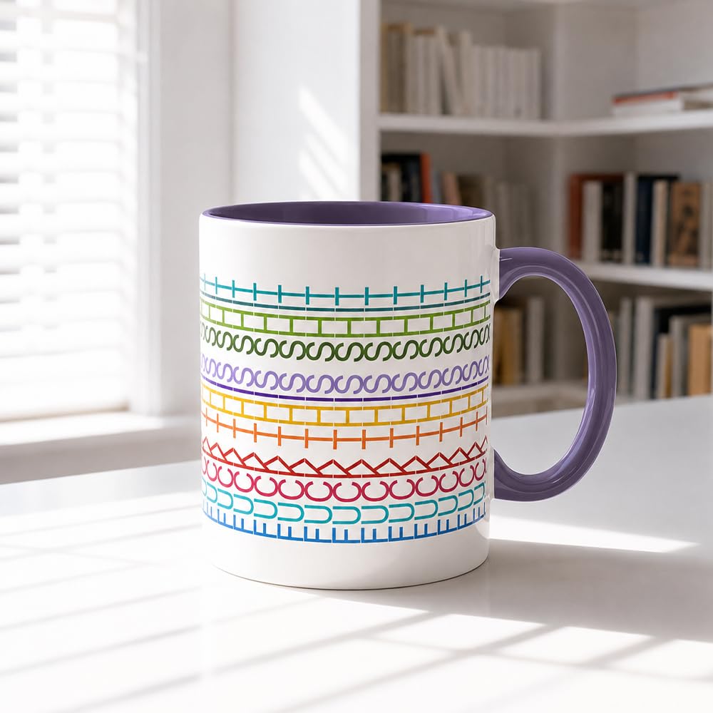 Wxeadu Funny Mugs with Hidden Message Mug, Rude Mugs for Adults, Humorous Novelty Ceramic Cup for Coffee & Tea Lovers, Office Workers, Friends, Unique Gift Idea, 350ml (Purple, B)