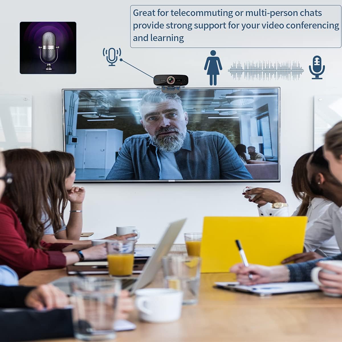 HD 1080P with Microphone, 927 Web Camera, 2 Mics Streaming, 360° Rotatable PC Camera, Plug and Play USB for Conferencing/Zoom/Facetime/YouTube/PC/Laptop/Desktop