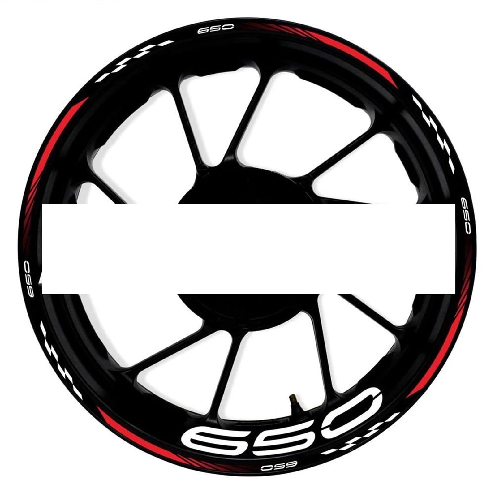 Motorcycle Wheel Stickers Reflective Decals Rims for Kawasaki Z650 Z 650 Z-650(Style 6)