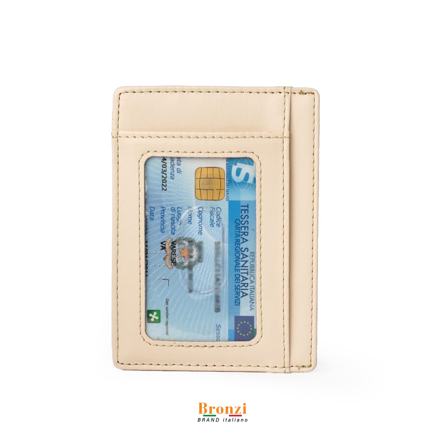 Bronzi® Portafoglio Porta Carte di Credito - Portafoglio Uomo Donna Slim Porta Carte Uomo - PortaCarte Mini - Protezione RFID - Confezione Regalo Smart Design Italiano