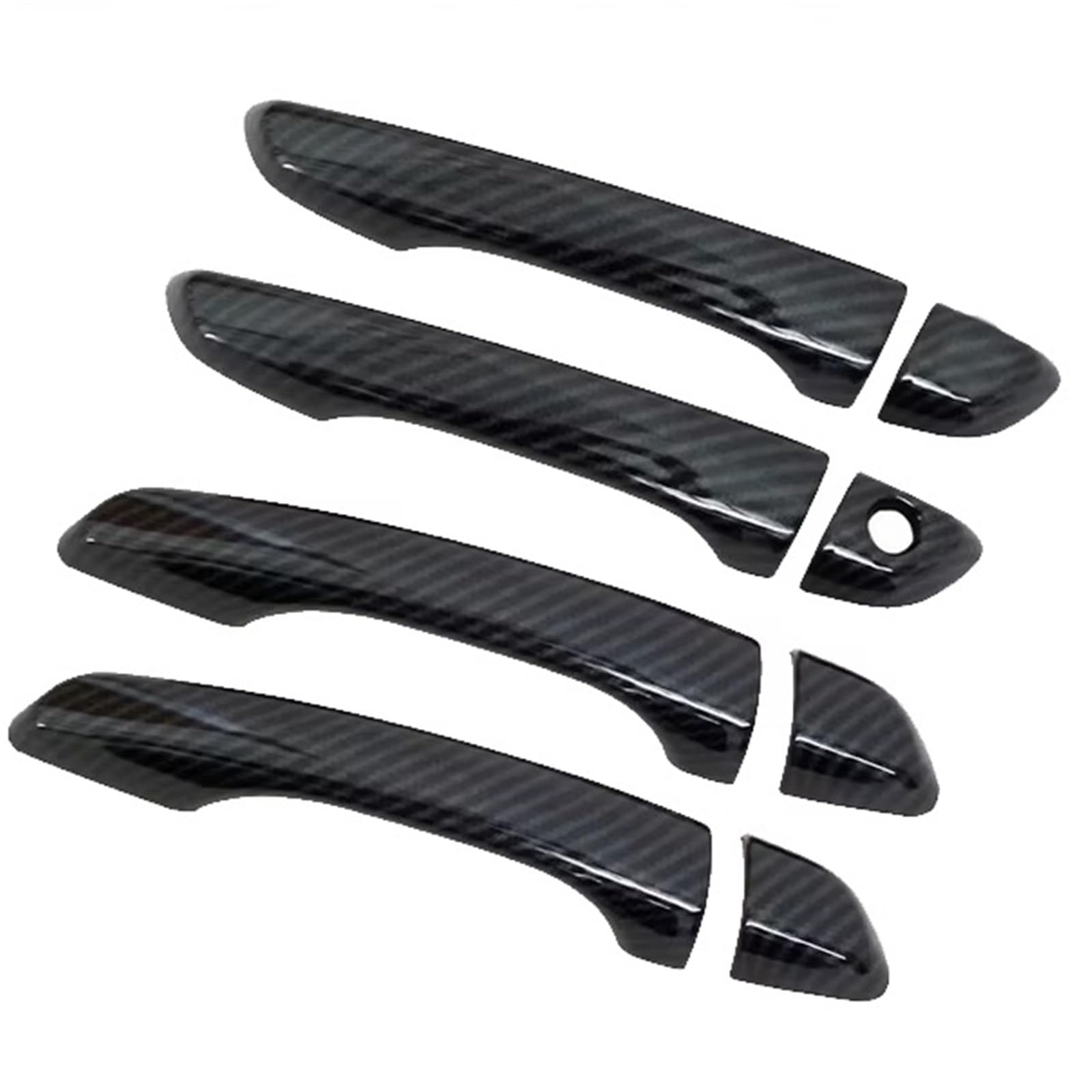 Cfdekoib Carbon Fiber Exterior Door Handle Cover Exterior Door Handle Cover Compatible With Peugeot 208 For P21 2020-2023 Car Cap Trim Frame Plus Extra Pair Set Accessories