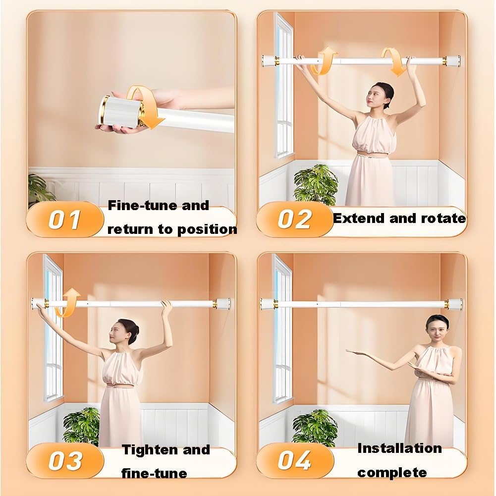 30mm 突っ張り棒 伸縮つっ ぱり棒 カーテン つっぱり棒 カーテンレール 穴あけ不要ステンレス クローゼットロッド 突っ張り棚