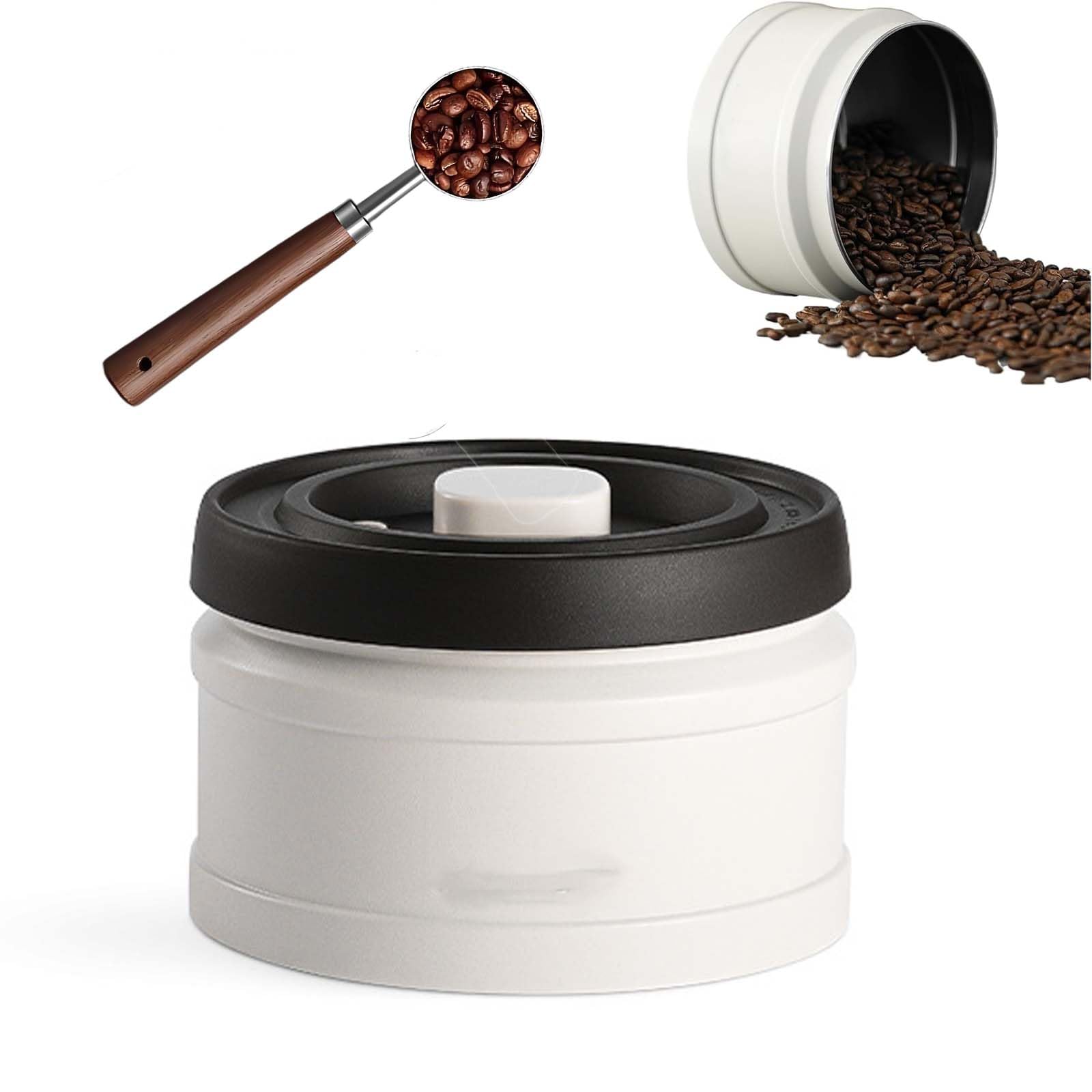 750 Ml Vakuumversiegelter Kanister, Manueller Vakuum-aufbewahrungskanister Aus Edelstahl, Luftdichter Behälter, Luftdichte Aufbewahrung für Kaffeebohnen
