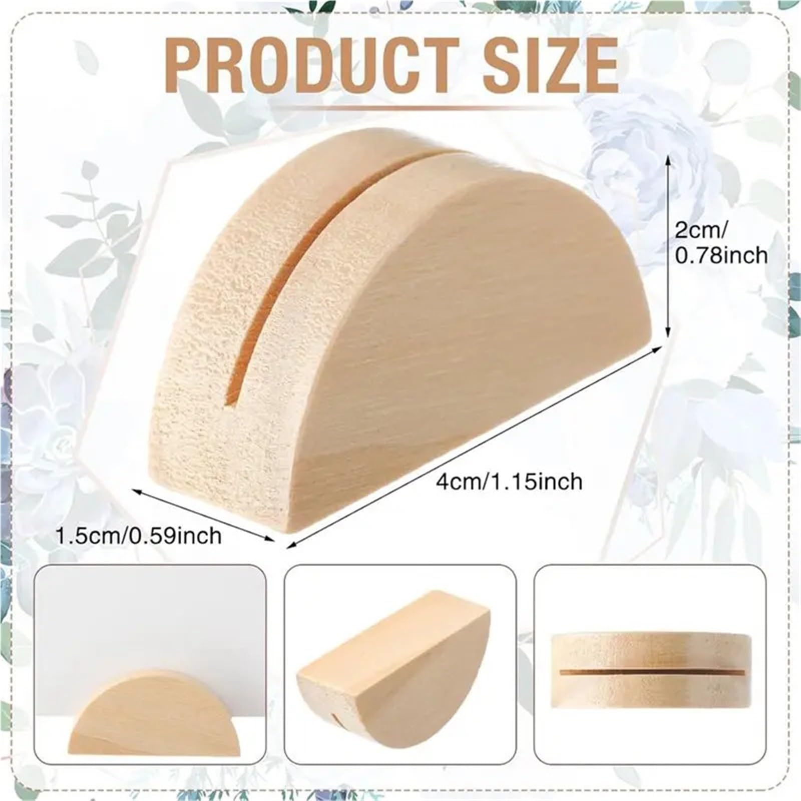 Marcasitios Boda Clip De Menú 100 Soportes for Números De Madera | Titular de la tarjeta del lugar del titular del nombre de la mesa de la boda interior for la fiesta