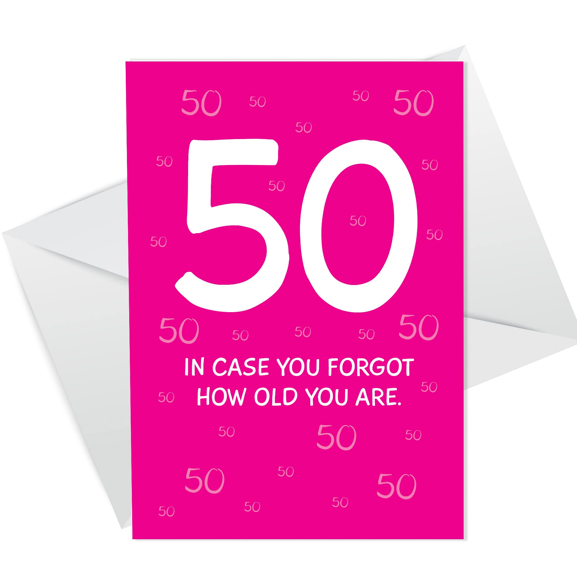 RED OCEAN 50th Birthday Cards For Women Sister Daughter Funny 50th Birthday Card For Her Greetings Card
