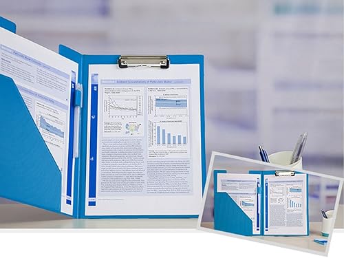 Miniatura 6 de Carpeta portapapeles portapapeles A4, archivadores de arco de palanca, carpeta de documentos, organizador de almacenamiento con soporte para