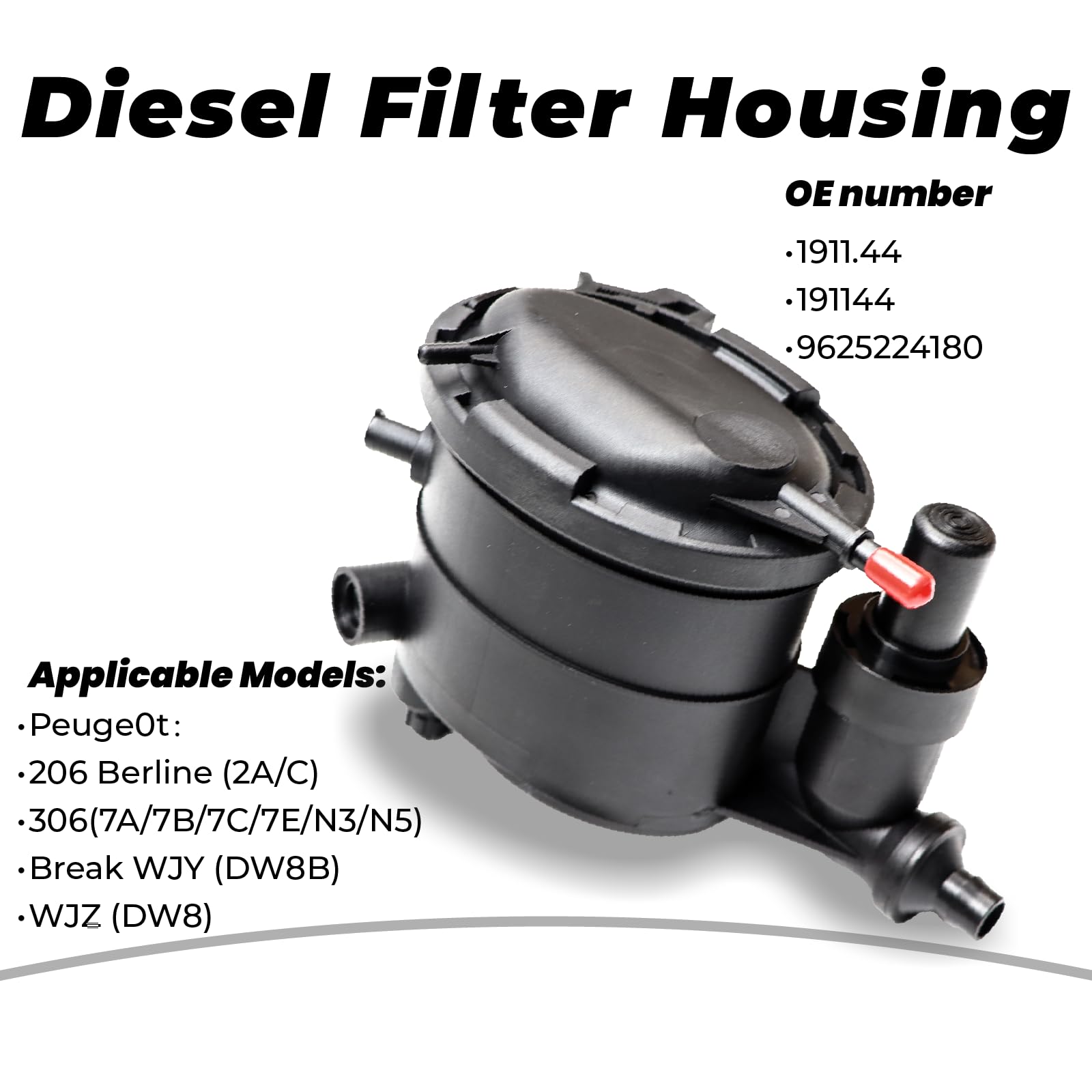 Filtro de combustible diesel para Jumpy Xsara Coupé 206 306 Van Expert Platform Partner Diesel 1.9D DW8 DW8B 9625224180