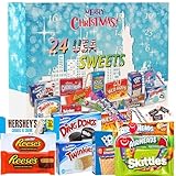 🍬 VERSCHIEDENE SORTEN: Der USA Adventskalender ist gespickt mit 24 verschiedenen Klassikern und ausgefallenen Süßigkeiten - hier ist für jeden Geschmack etwas dabei!
