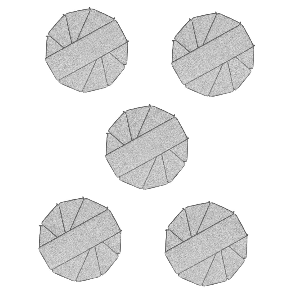 TOPBATHY 5 Juegos Paño De Repuesto Fregona Cabezales De Fregona De Repuesto De La Fregona Accesorio De Fregona Almohadillas De Limpieza para Trapeadores Fibra Grey 5 Piezas * 5