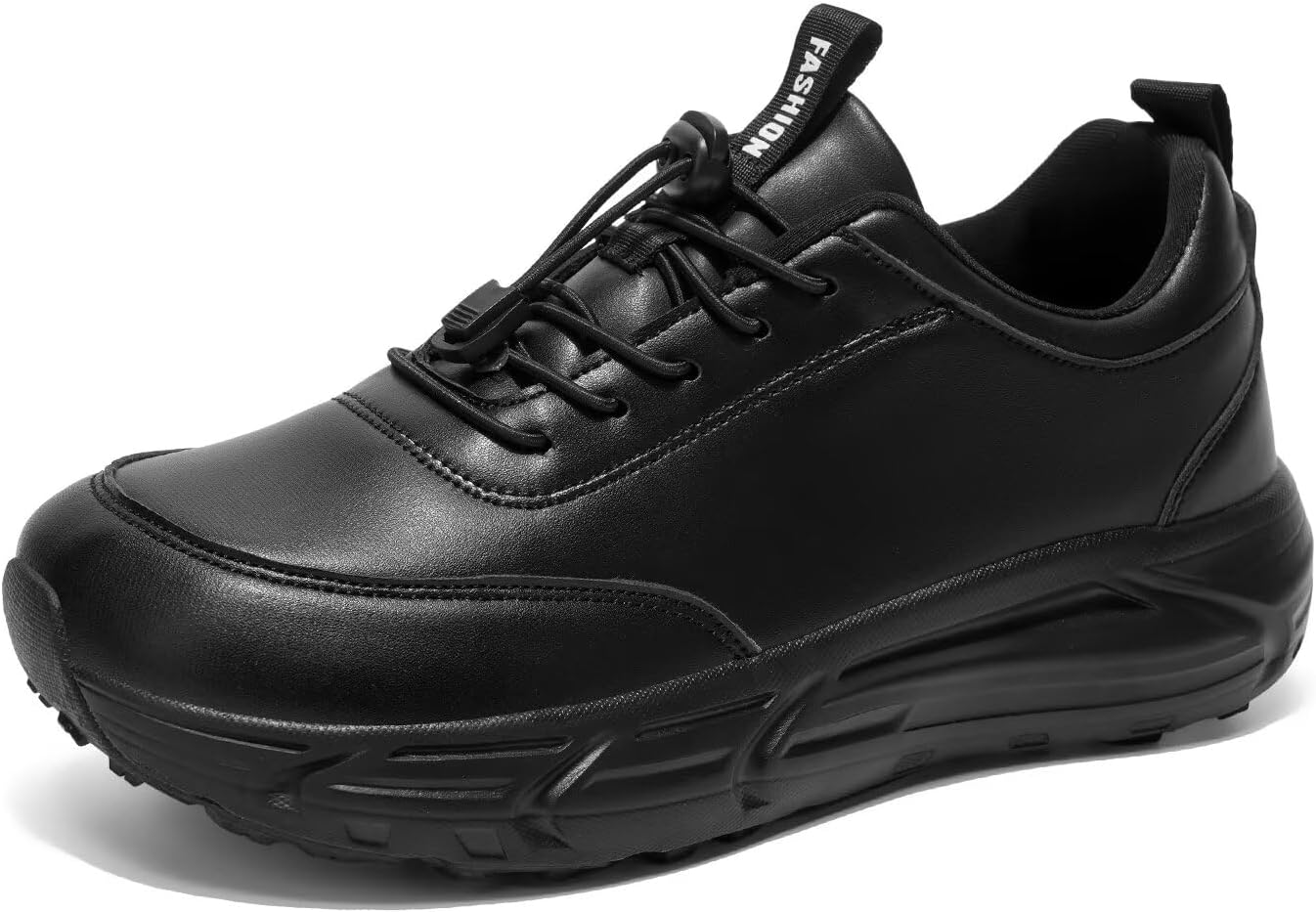 Men's Wide Toe Box Road Running Shoes PU Leather Jogging Walking Couple Sport Gym Big Size Sneakers