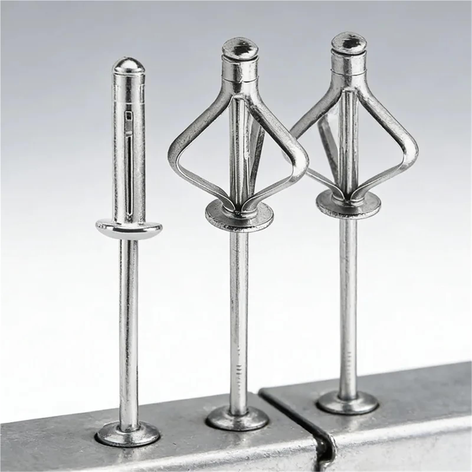 Rivetti ciechi, Kit assortimento di rivetti ciechi in alluminio a tre ante a testa tonda, 50-300 pezzi, 3,2x14/4x21 mm(M4,300PCS)