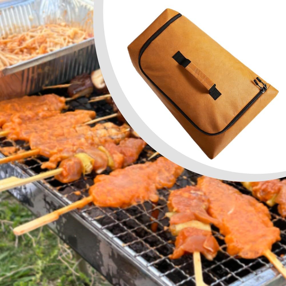 Borsa termica a tenuta stagna per la carne, per grigliare all'aperto, coperta riutilizzabile per mantenere temperatura e succosità, attrezzatura compatta da campeggio per picnic 53,3 x 35,5 x