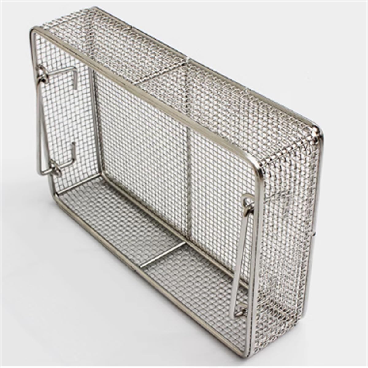 Cesta de esterilización médica de Acero Inoxidable 304, Bandeja de Instrumentos médicos Reutilizable con asa Cestas de esterilización de Instrumentos, para Hospital,40 * 40 * 10cm