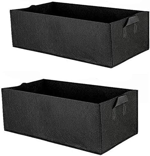 Miniatura 4 de Miweel Bolsas rectangulares de cultivo de plantas con asas, cama de jardín elevada de tela no tejida, larga y transpirable, contenedor de plantación