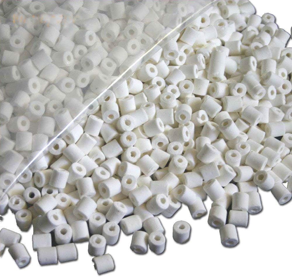Aquarium Filter Media, Bulk Bio Ceramic Rings for Fish Tank, Canister Filter, Pond, Coral Reef (5-lb)