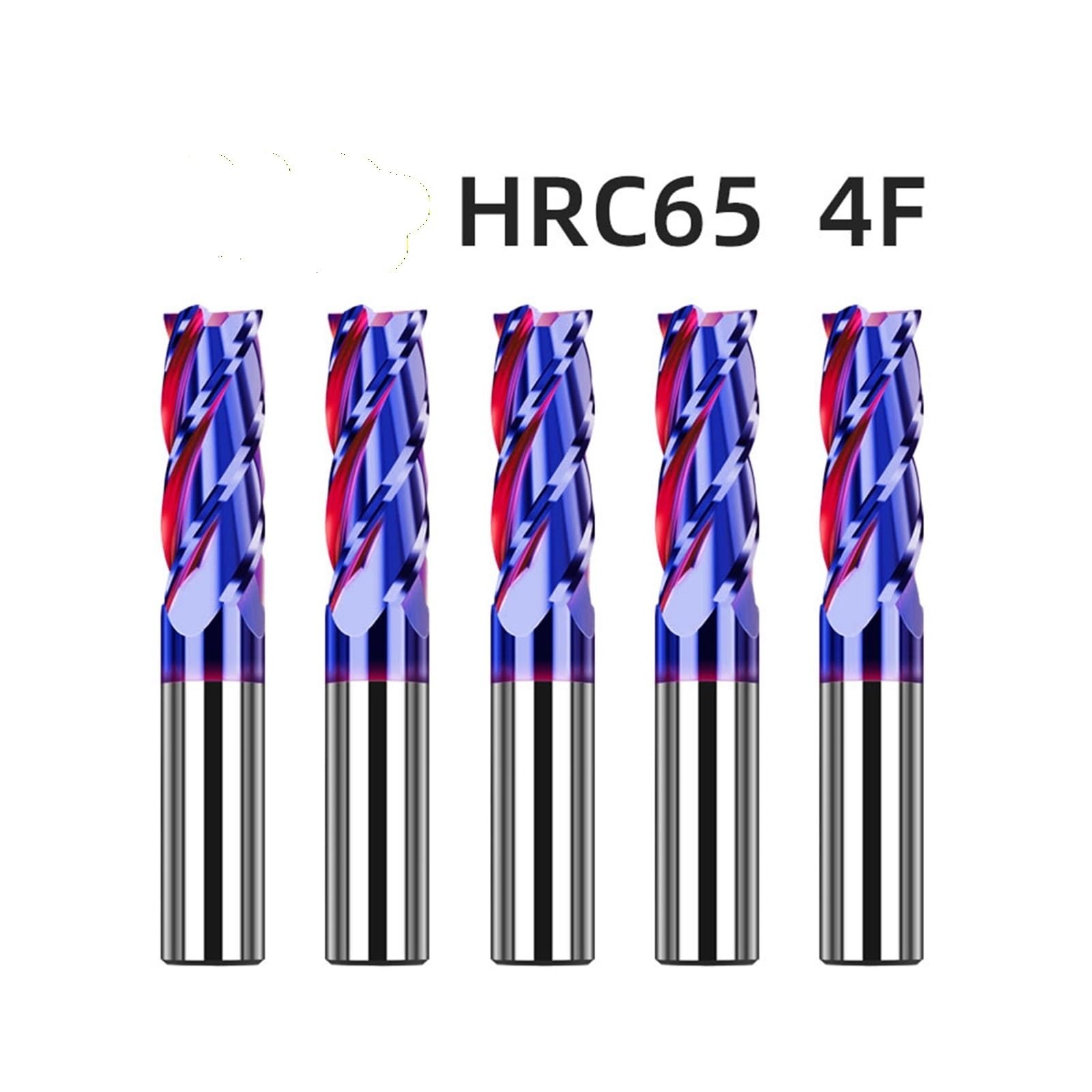 1 fresa de extremo de carburo HRC65 de 4 flautas. | Fresa de metal, herramienta de corte, CNC, revestimiento a máquina, fresas planas for acero inoxidable(D9xD10x75L)