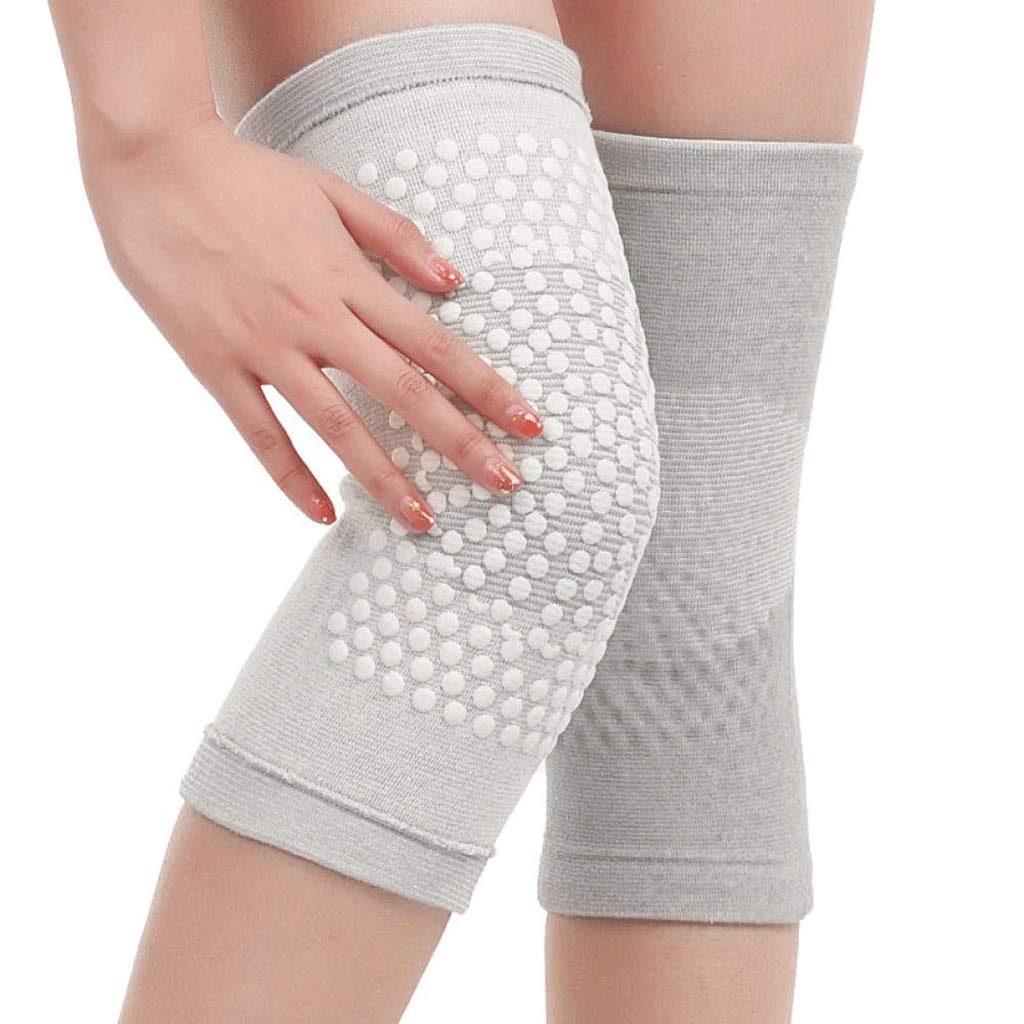 Warm knee pads- Charcoal Cashmere Warm Metal Spring Fitness Knee Pad Unisex Cashmere Knee Brace Pads Winter Warm(Gray,XL)