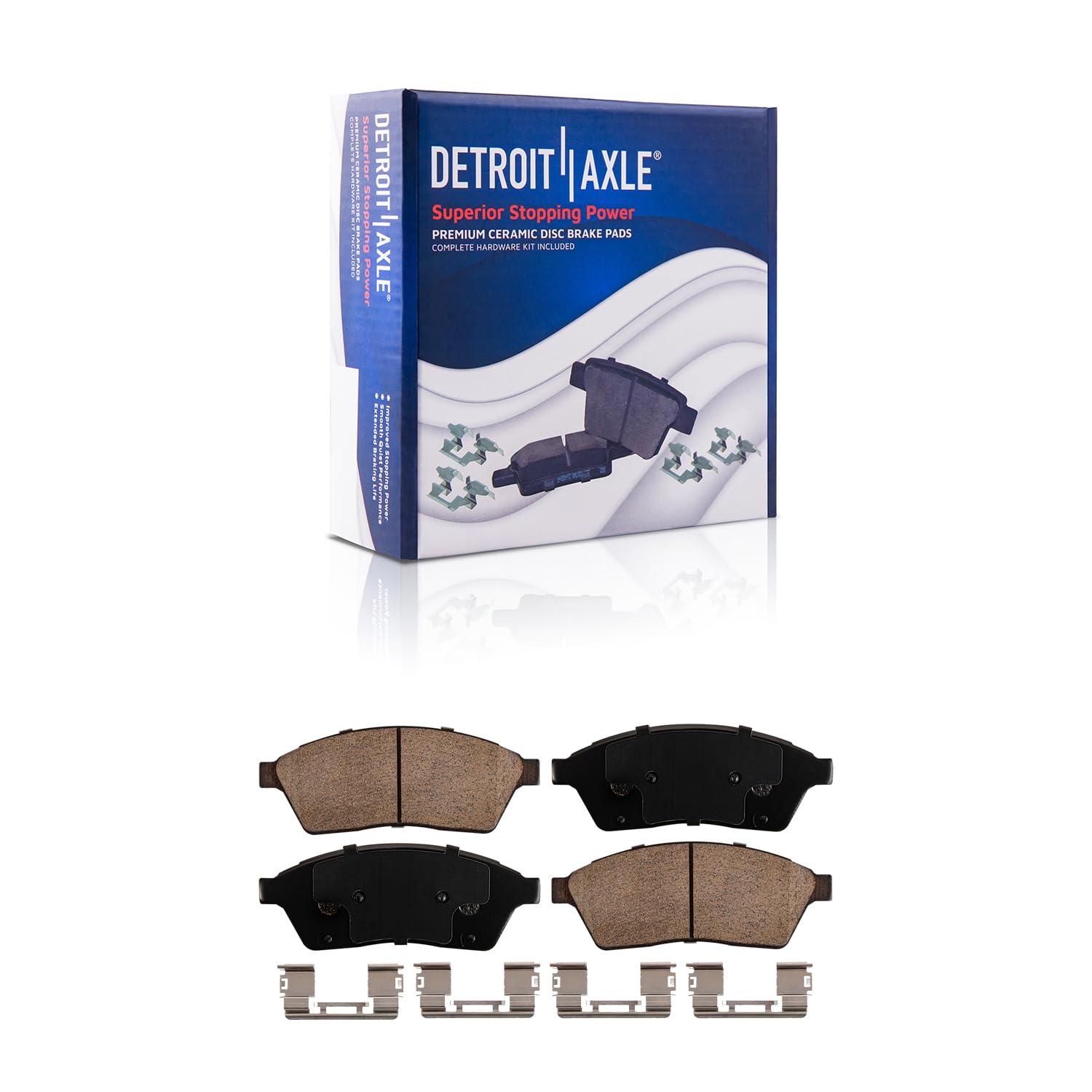 Detroit Axle - Front Brake Pads for 10-16 Cadillac SRX, 11 Saab 9-4X