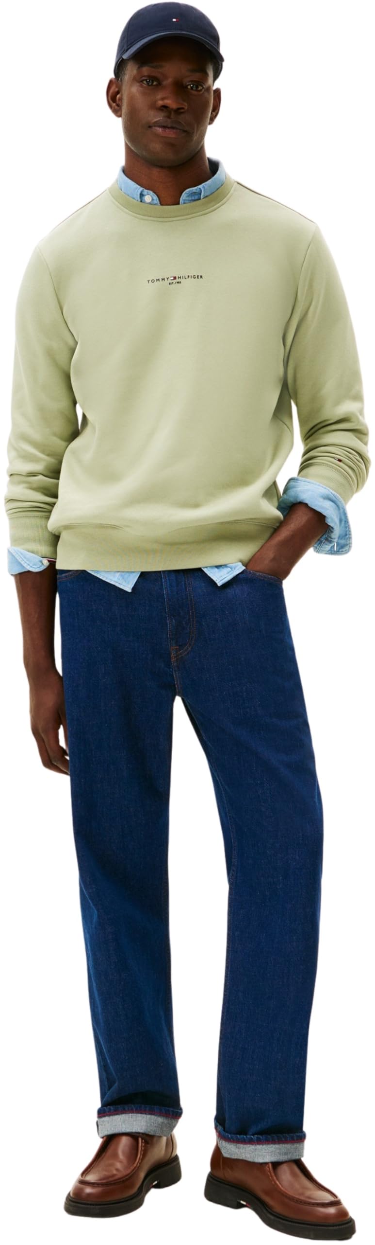Tommy Hilfiger Sweatshirt Hombre Tipped con Cuello Redondo