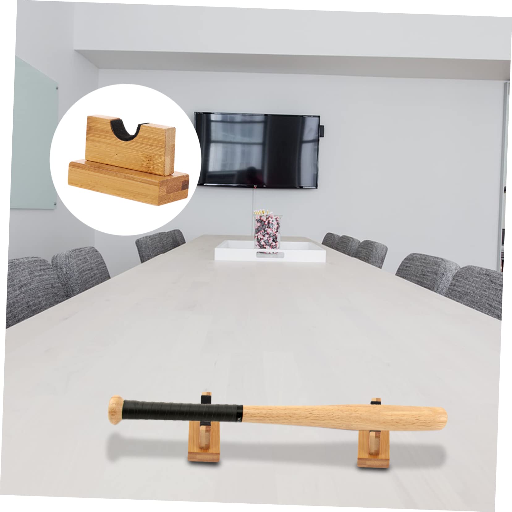 KICHOUSE Baseball Bat Rack Display Holder Bat Bracket Hanger for Collection Horizontal Desk