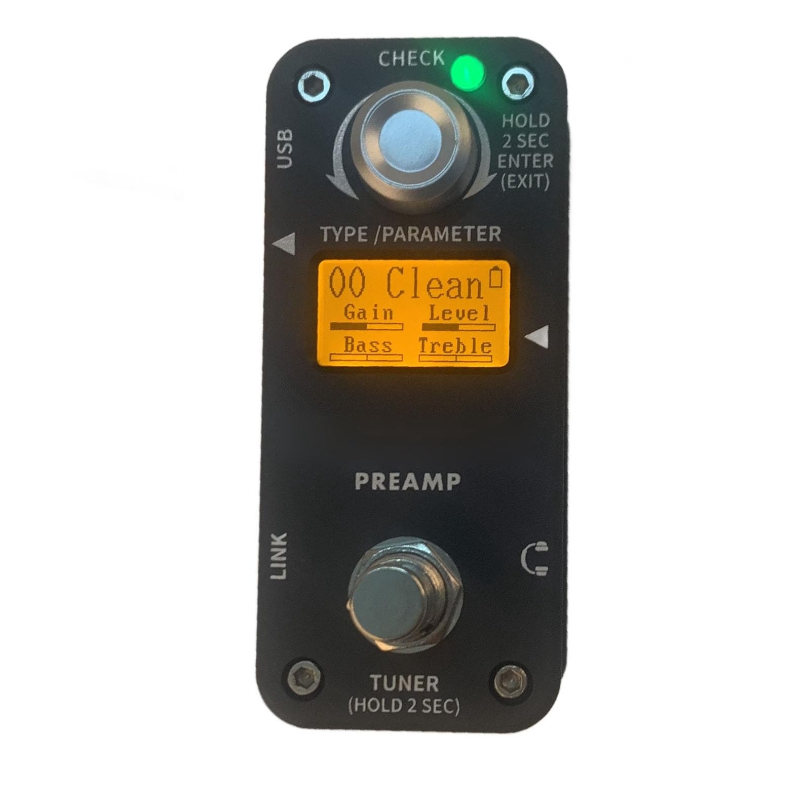NIBEMINENT Preamp Effect Pedal Unvoiced Sound Overload Distortion Metal Tone Electric Guitar Effector