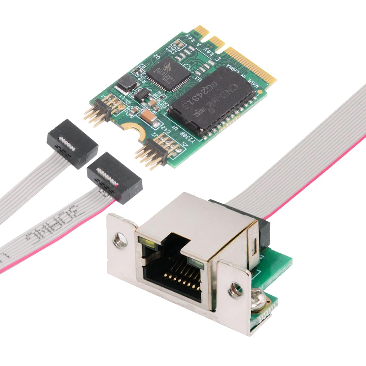 2.5Gbps 2500Mbps to 2230 A+E-Key GBE Gigabit 1000Mbps Ethernet Network LAN Cable Adapter for Desktop Motherboard
