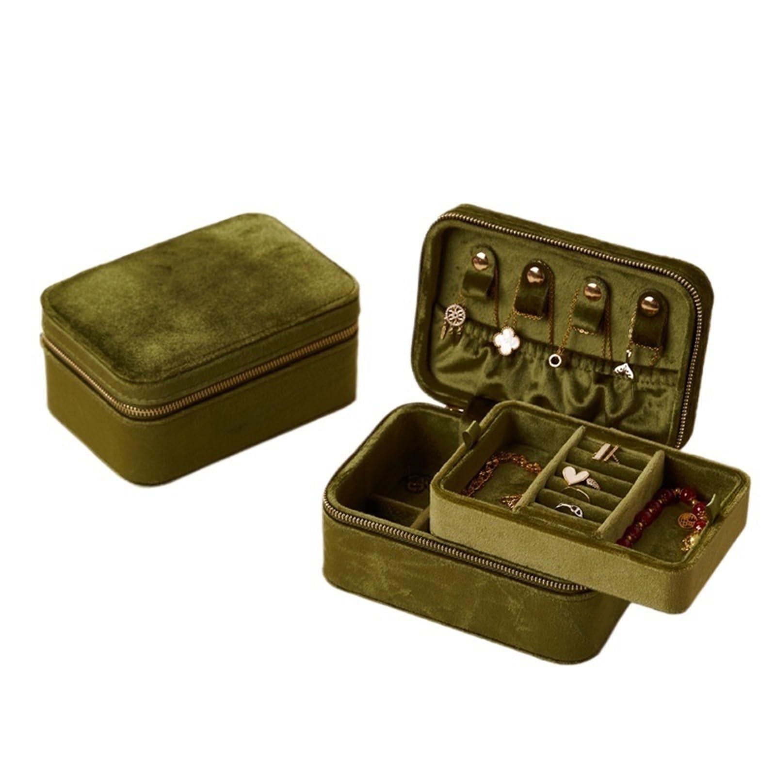 YUSUZH Light Luxury Portable Jewelry Storage Box Earrings Necklace Ring for Rings, Earrings