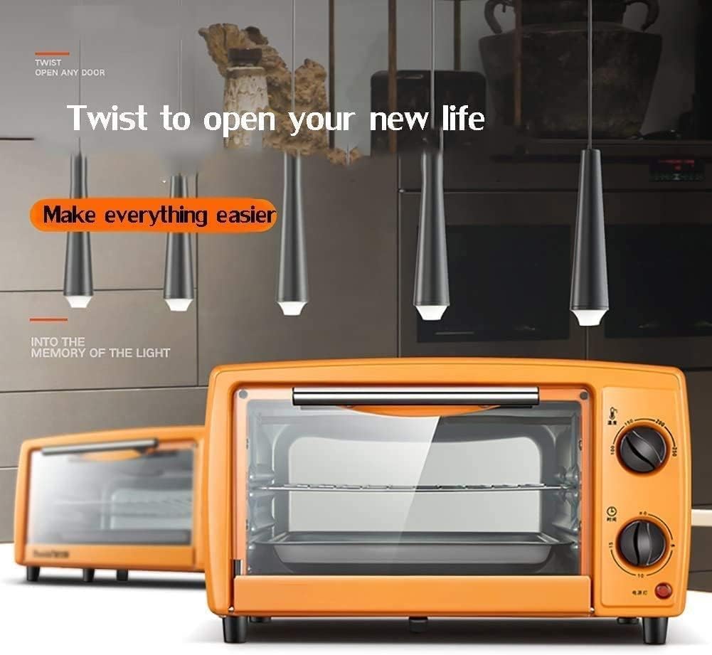 Forno tostapane, forno mini friggitrice ad aria da 12 l con la migliore convezione include teglia griglia for cottura al appoggio in acciaio inossidabile lucidato for toast cucina domestica forni