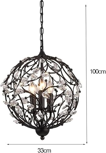 Miniatura 8 de Elegant Adjustable Metal and Glass Pendant Light Fixture - Retro Industrial Chandelier for Kitchen, Dining Room, and Bar