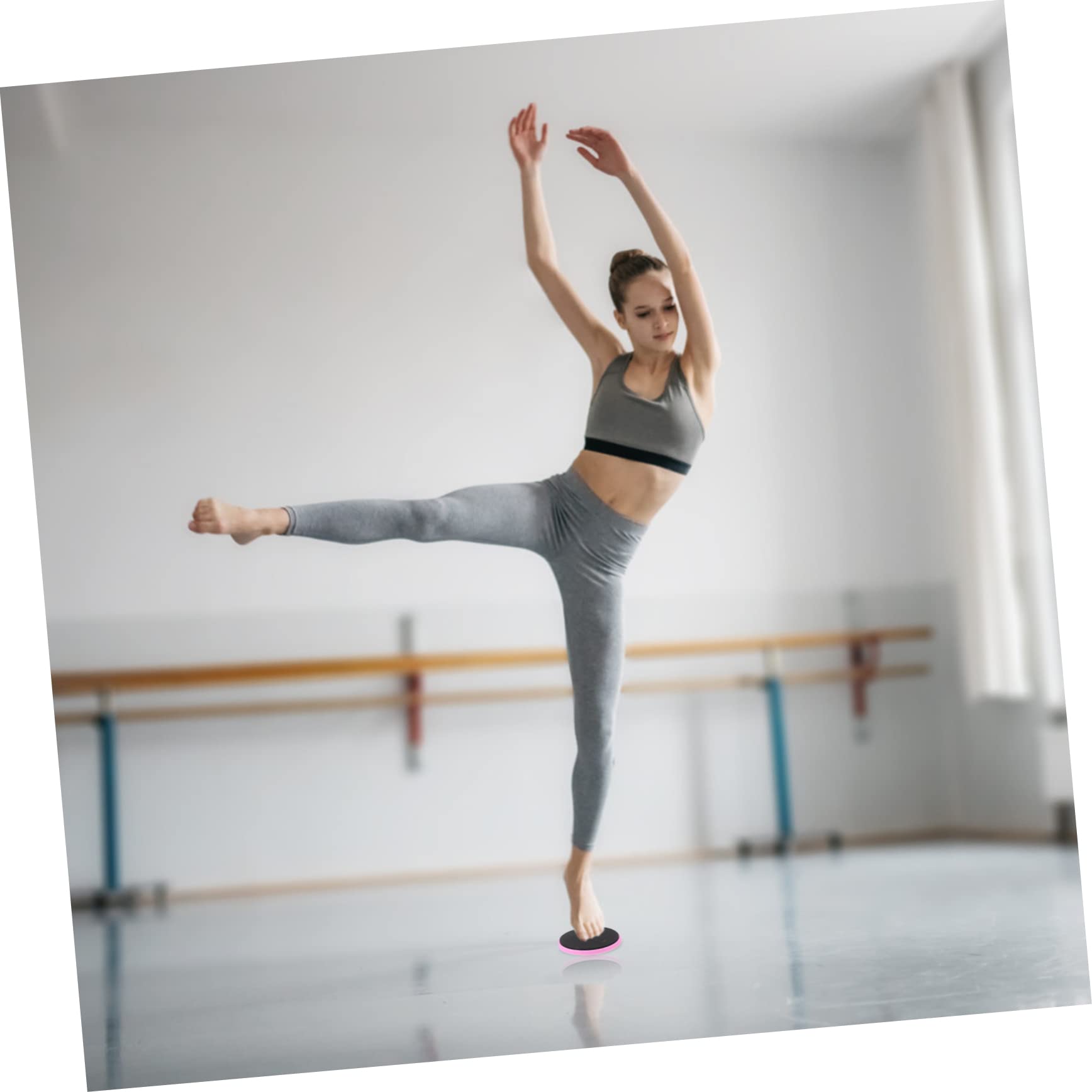 Toyvian Ballett Drehboard für Pirouetten Tragbares Turnbrett für Eiskunstlauf und Tanztraining rutschfest für Balanceübungen und Balletttänzer