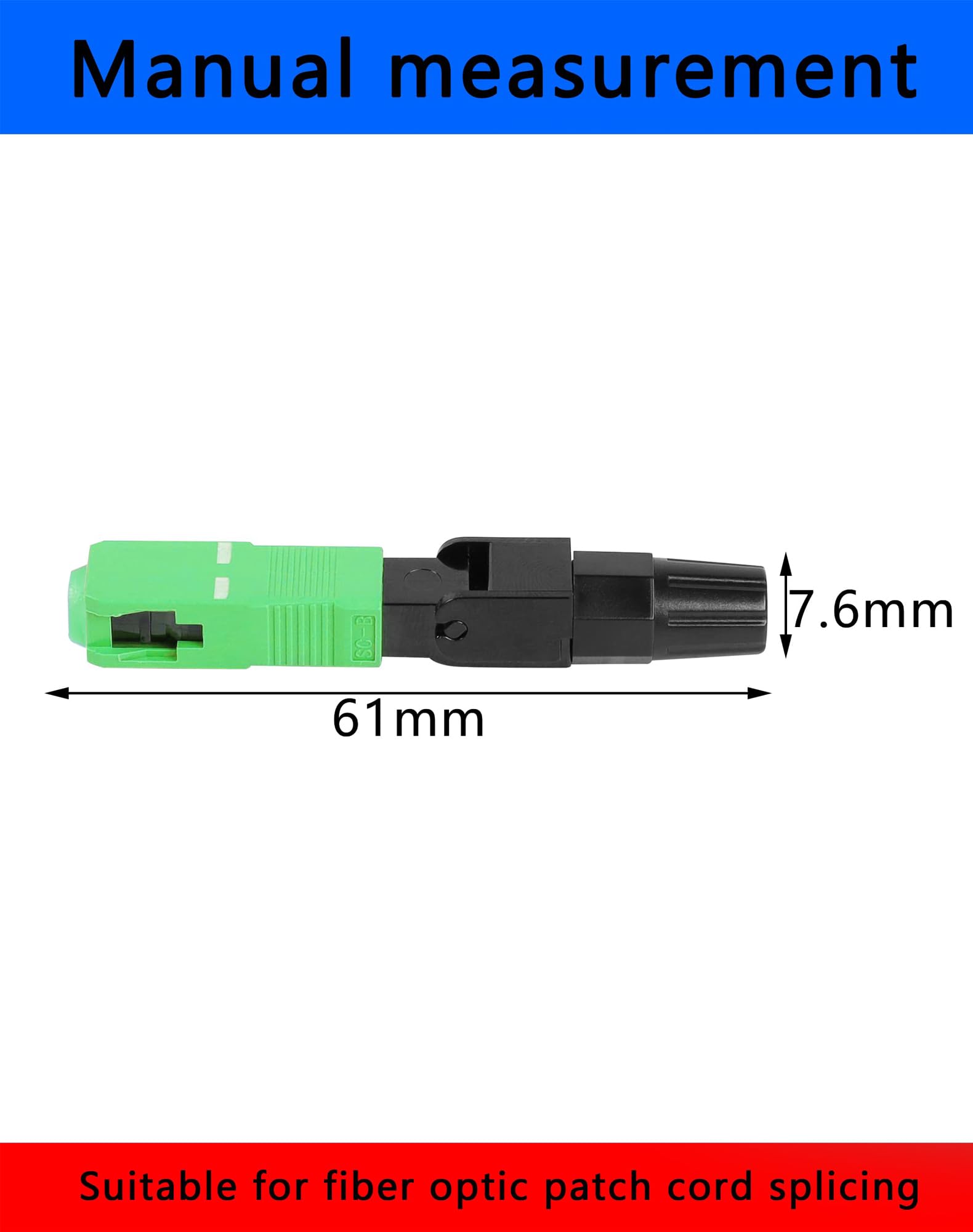 YAODHAOD Conector óptico FTTH SC APC, conector rápido de fibra óptica modo único para red CATV