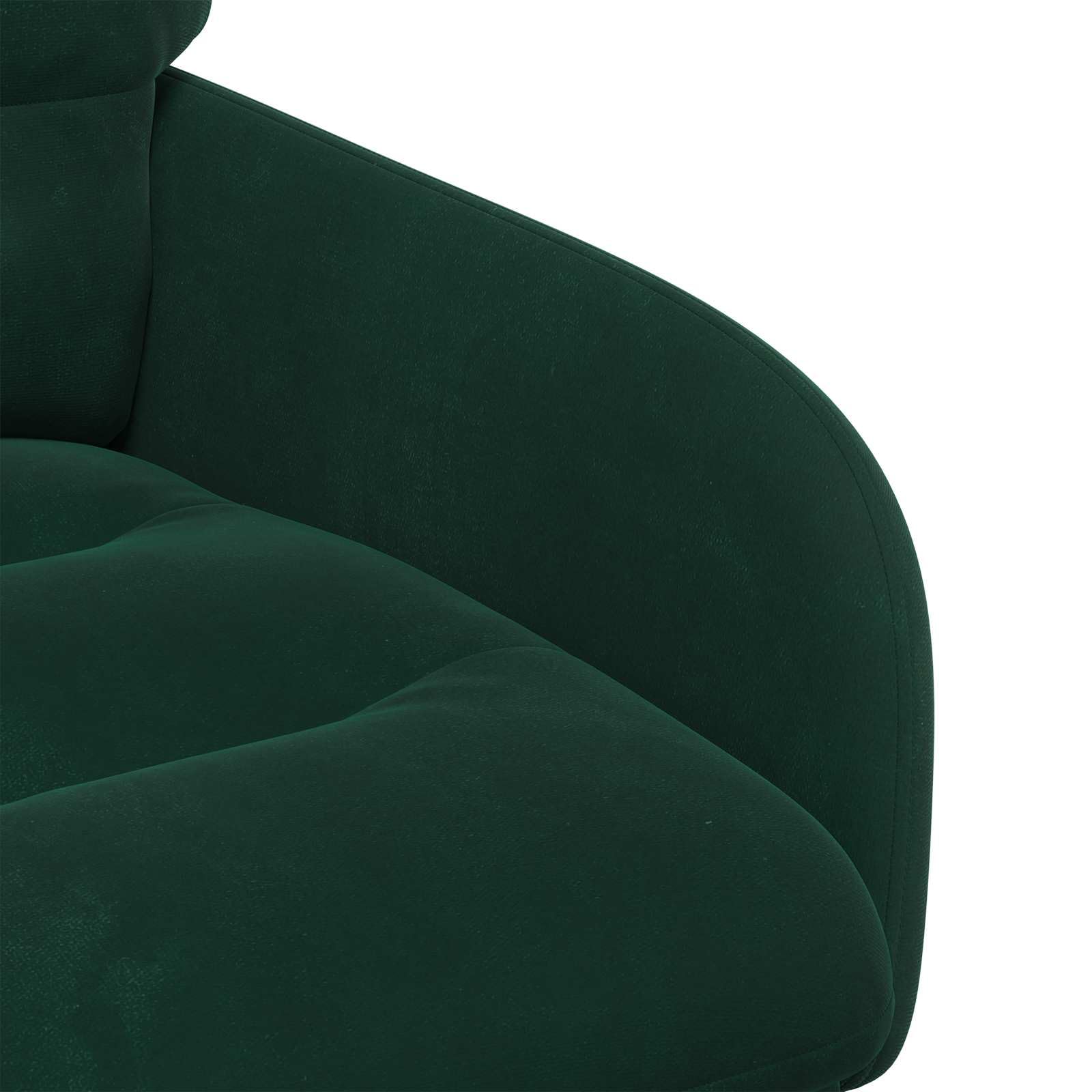 Krzesło do jadalni, zestaw 6 sztuk, aksamitne, ciemnozielone z podłokietnikami, ergonomicznie wyściełane, nowoczesne wzornictwo, stabilna metalowa rama, wygodne siedzisko, idealne do jadalni