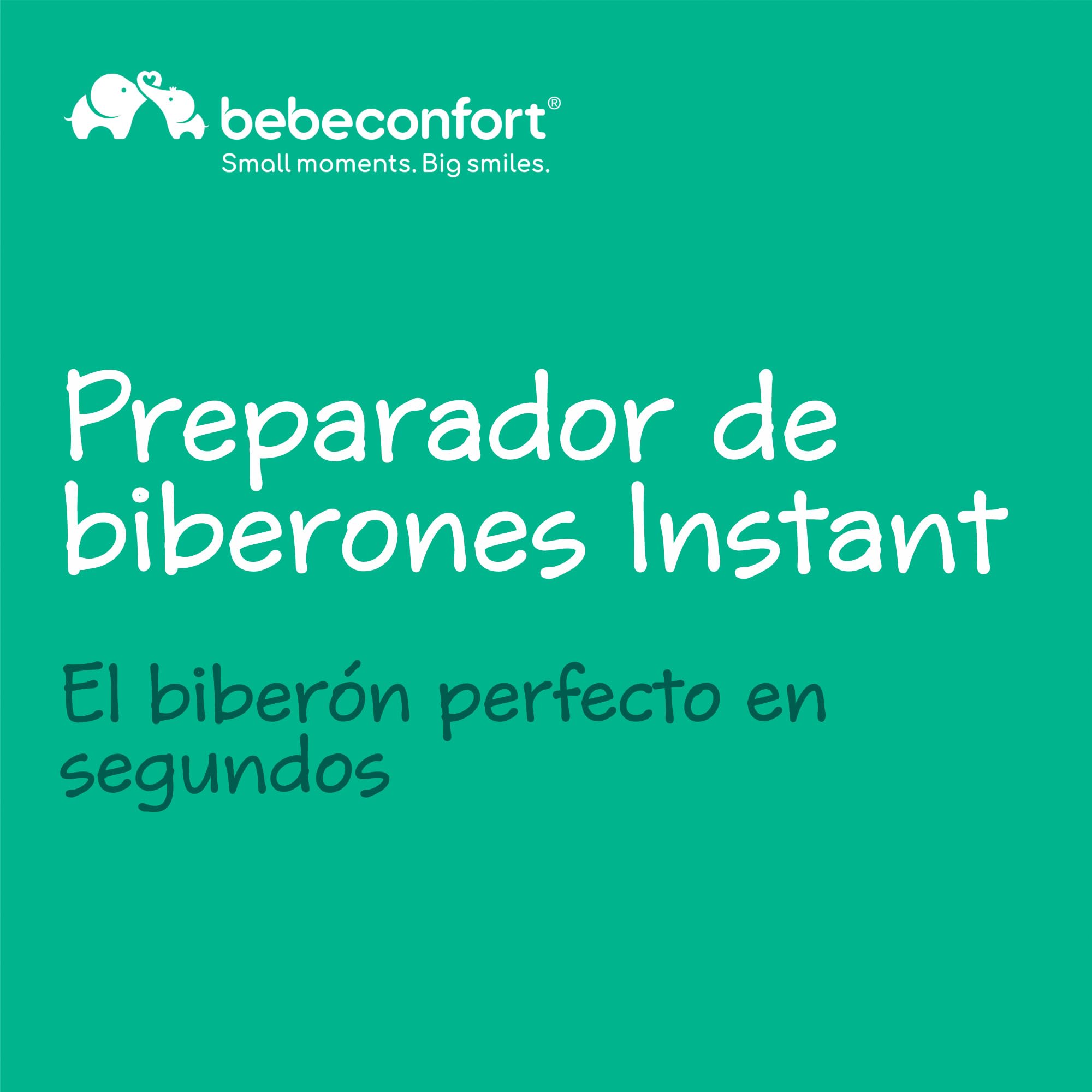 Bebeconfort Preparador Biberones Instantáneo, Temperatura Precisa En Segundos, Silencioso, Calentador Rápido de Biberones, Dispensador Agua (80°C), Depósito 1,1l, Memoria, Autolimpiable, Compacto
