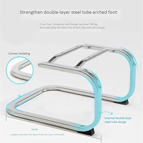 Miniatura 8 de Silla de oficina de cuero con silla de soporte lumbar, cojín de asiento grueso, altura ergonómica del asiento y respaldo del asiento y silla de