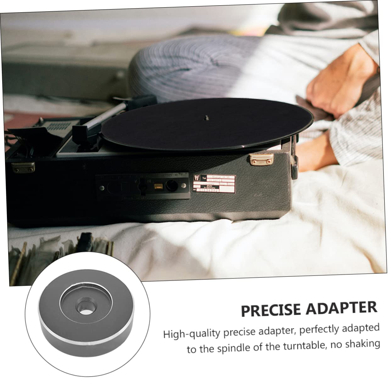 BESTonZON 3 Pezzi 45 Cupola del giradischi in vinile Cupola per dischi in vinile da 7 pollici adattatore per hi in da 7 pollici adattatore per hi in metallo o Accessori