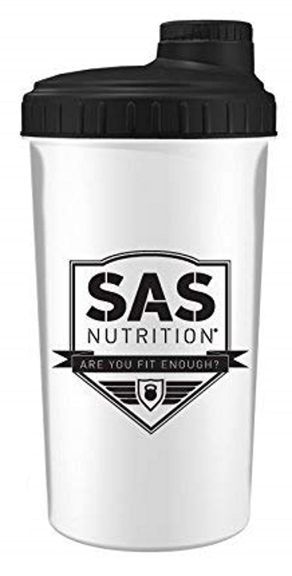 SAS Shaker Bottle and Protein Mixer - Smart Cup - Blend Your Pre Workout Drink Effortlessly Dishwasher Proof Shaker Cup 750ml XL - White
